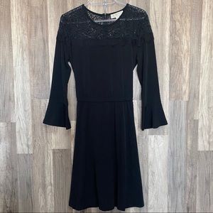 Michael Kors Black Dress with Lace Detail M